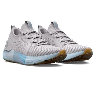 Under Armour Women's Light Gray and Blue Athletic Sneakers